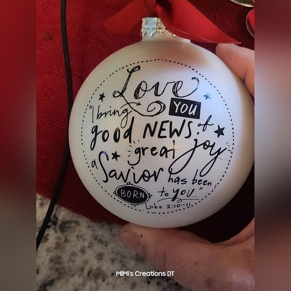 Christian Christmas Ornatment. With Scripture - Picture 2 of 3